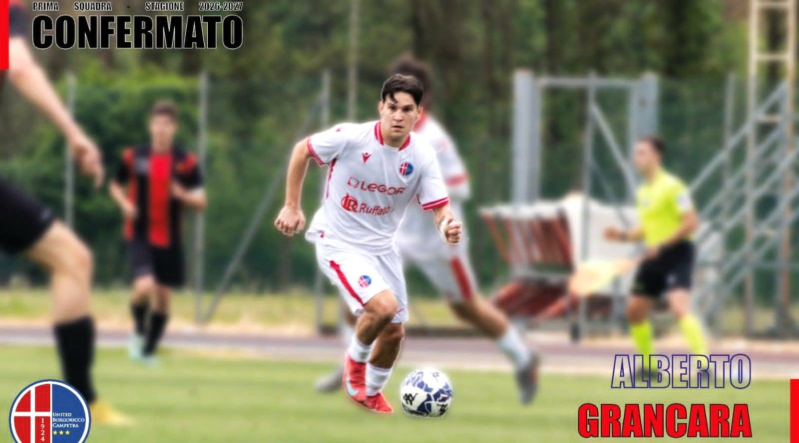 Comunicato ufficiale: definita la permanenza in rossobiancoblu del centrocampista Alberto Grancara