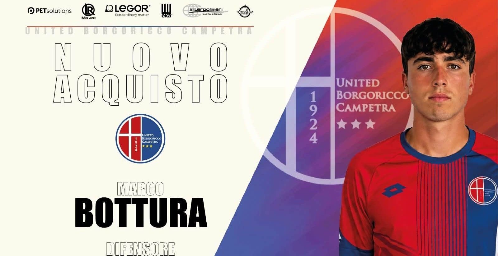 Altro fuori quota in entrata: definito l’arrivo dal Calvi Noale del terzino sinistro Marco Bottura