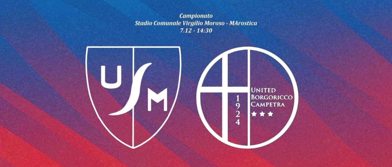 Barichello e Salviato firmano una rimonta pesantissima in terra vicentina: Marosticense-United Borgoricco Campetra 1-2