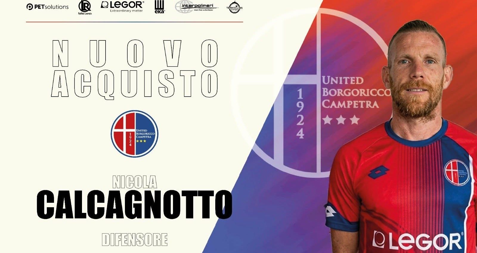 La finestra di mercato si apre con il botto: preso il difensore centrale Nicola Calcagnotto, classe 1993, ex capitano dello Schio