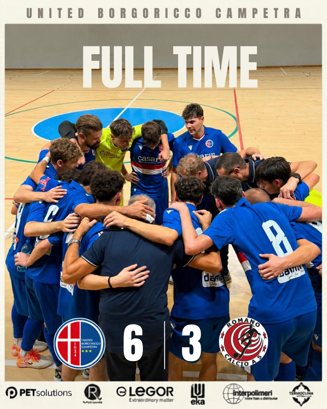La Coppa parte alle grande per il C5: Romano sconfitto al termine di un’ottima prova e primi 3 punti nel girone. United Borgoricco Campetra 6 – Romano C5 3
