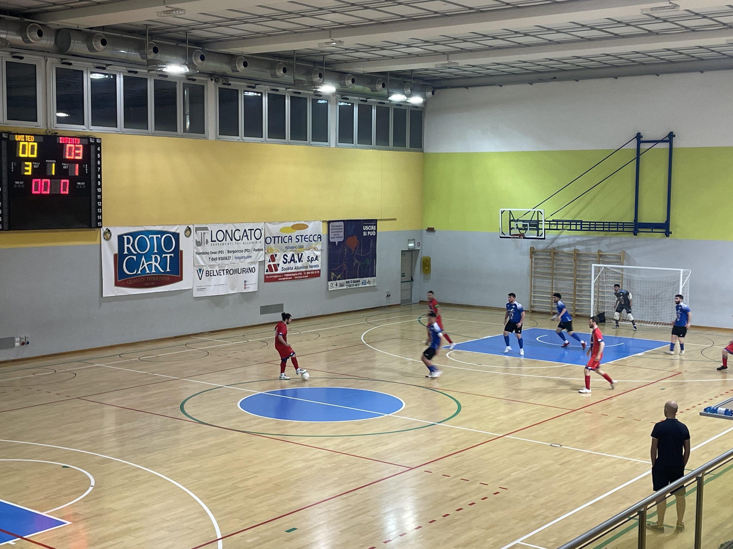 Girardi, all’ultimo secondo, completa una rimonta clamorosa! Da 0-3 a 4-3 in 15 minuti! United Borgoricco Campetra 4 – Infinity Futsal Academy 3